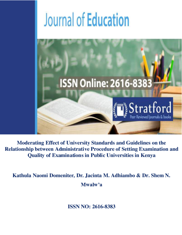 (PDF) Moderating Effect of University Standards and Guidelines on the ...
