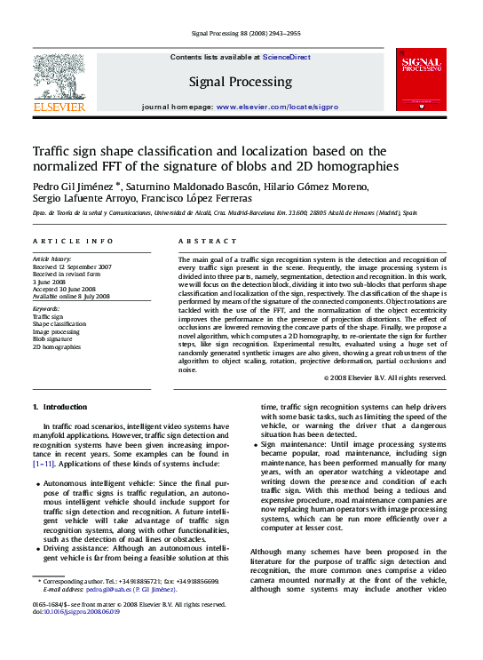 (PDF) Traffic sign shape classification and localization based on the ...