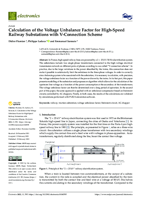 (PDF) Calculation of the Voltage Unbalance Factor for High-Speed ...