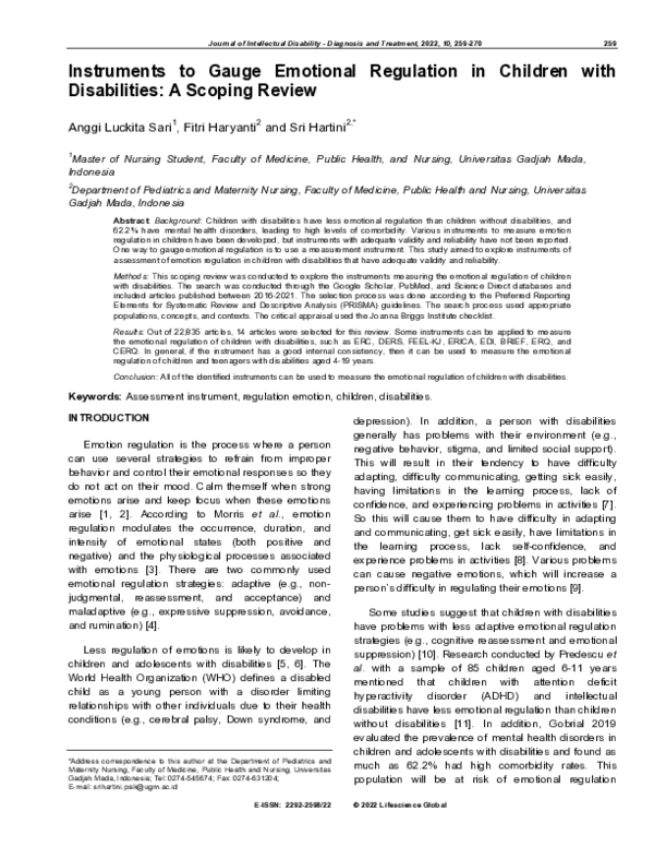 (PDF) Instruments to Gauge Emotional Regulation in Children with ...