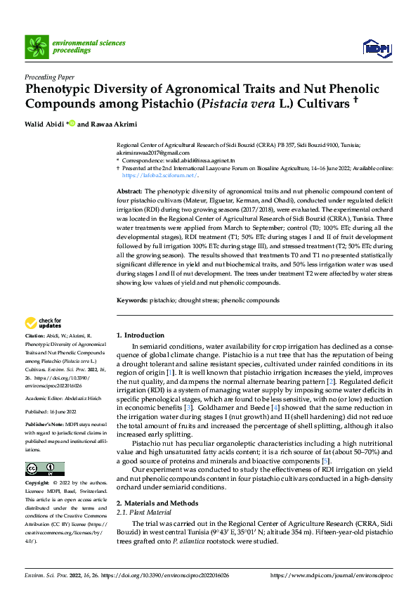 (PDF) Phenotypic Diversity of Agronomical Traits and Nut Phenolic ...