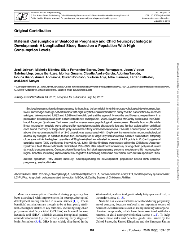 Image showcasing PDFMercury Levels in Fish - American Pregnancy Association
