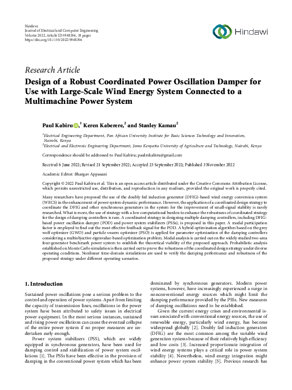 Design of a Robust Coordinated Power Oscillation Damper for Use with ...