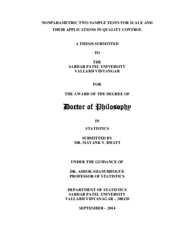 (PDF) Nonparametric two sample tests for scale and their applications ...