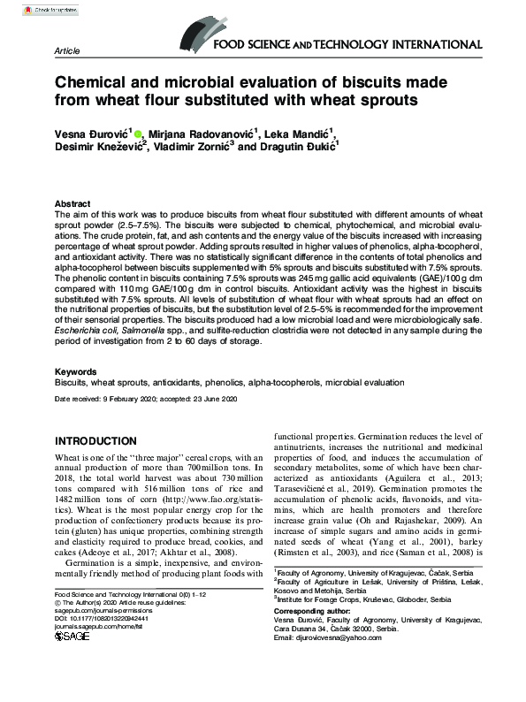 (PDF) Chemical and microbial evaluation of biscuits made from wheat ...