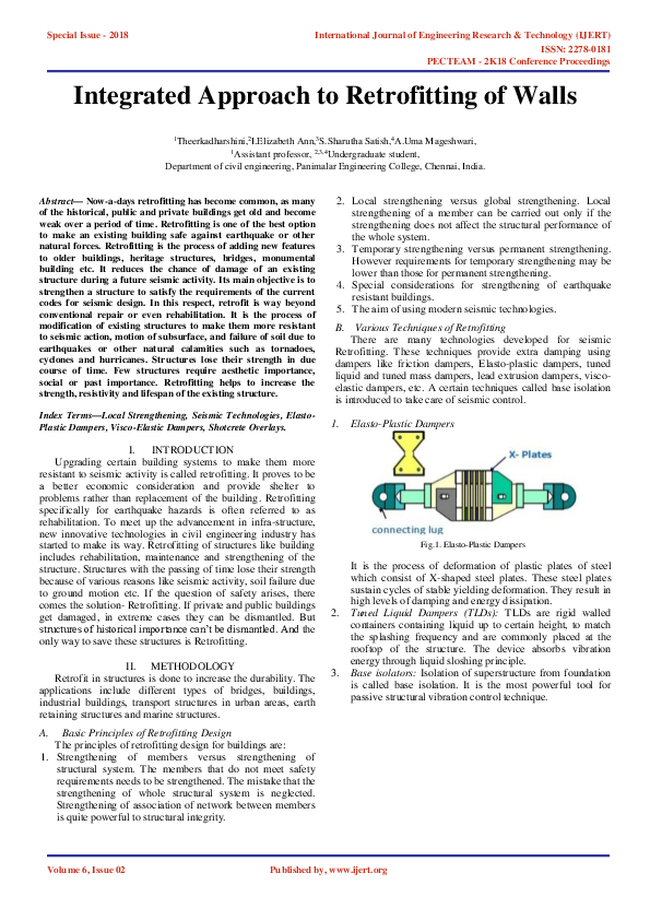 (PDF) Integrated approach to Retrofitting of walls