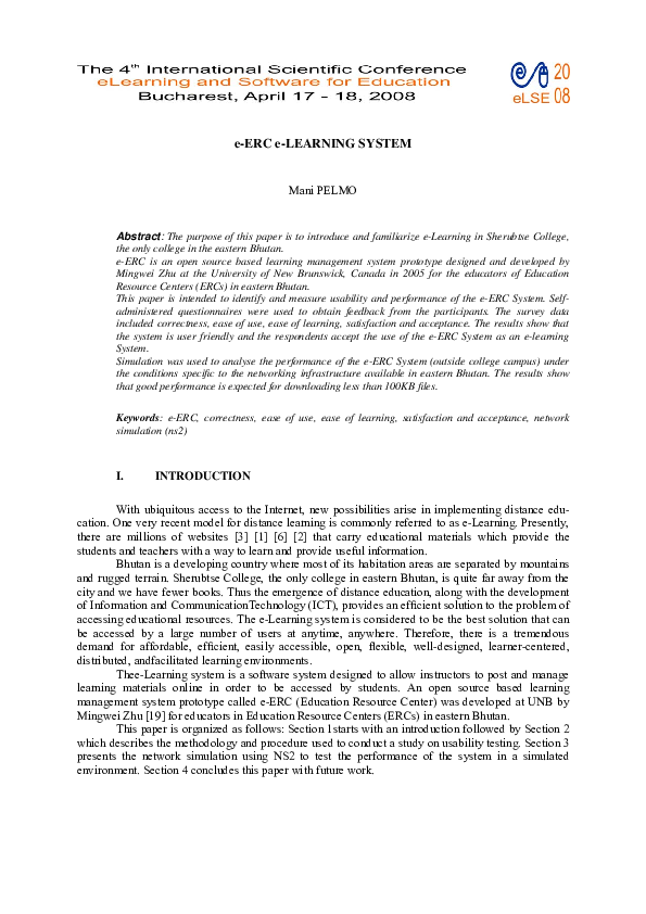 (PDF) e-ERC e-LEARNING SYSTEM