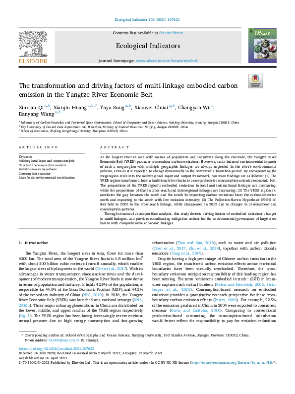 (PDF) The transformation and driving factors of multi-linkage embodied ...