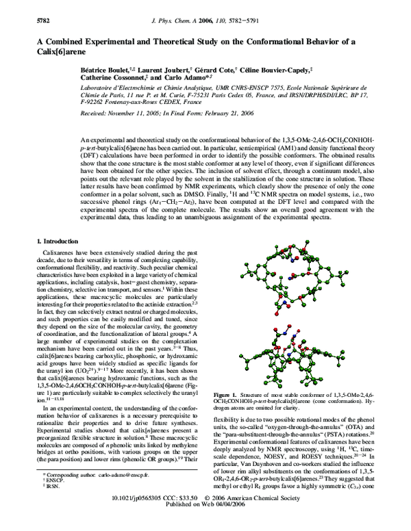 (PDF) A Combined Experimental and Theoretical Study on the ...