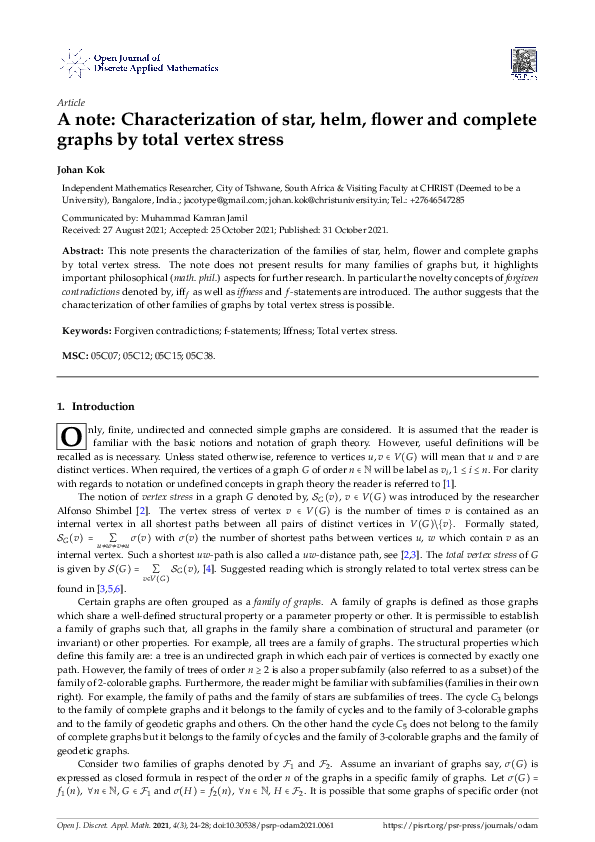 (PDF) A note Characterization of star, helm, flower and complete