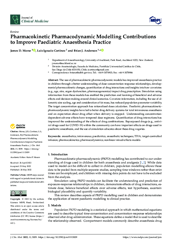 (PDF) Pharmacokinetic Pharmacodynamic Modelling Contributions to ...