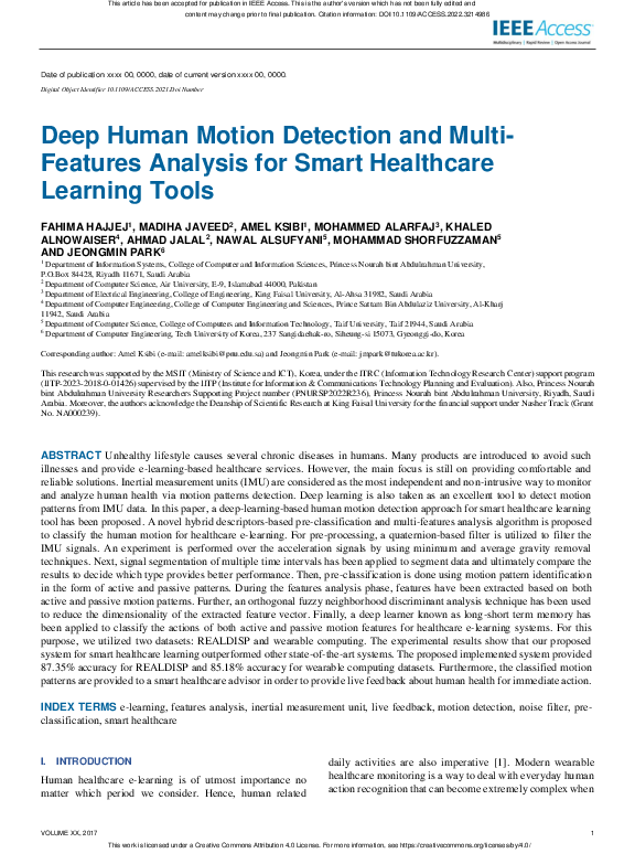 (PDF) Deep Human Motion Detection and Multi-Features Analysis for Smart ...