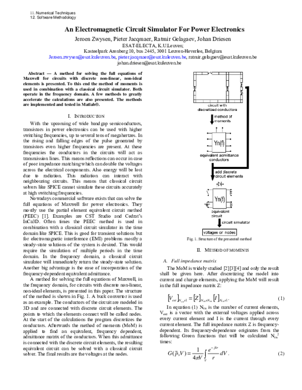 (PDF) An Circuit Simulator for Power Electronics