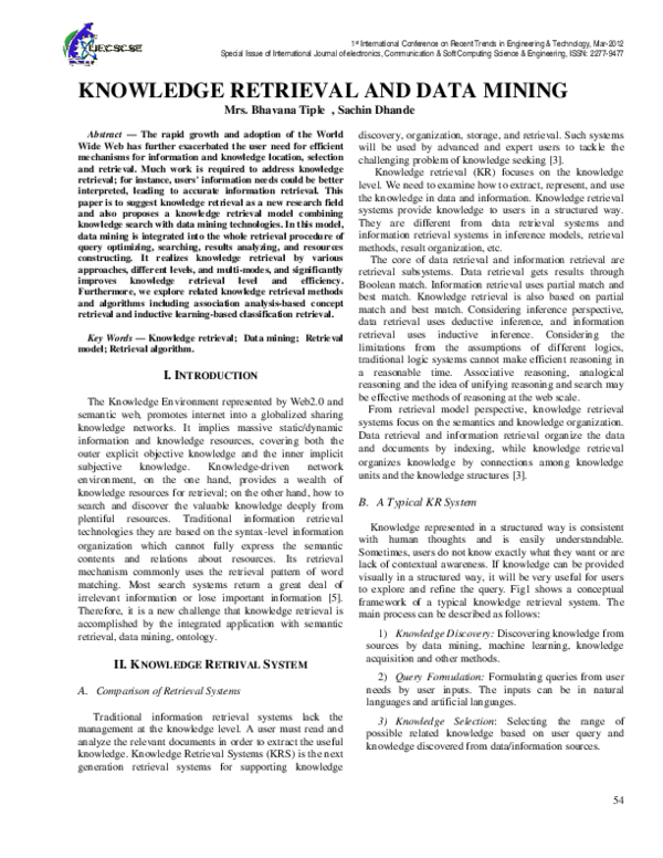 (PDF) KNOWLEDGE RETRIEVAL AND DATA MINING Mrs