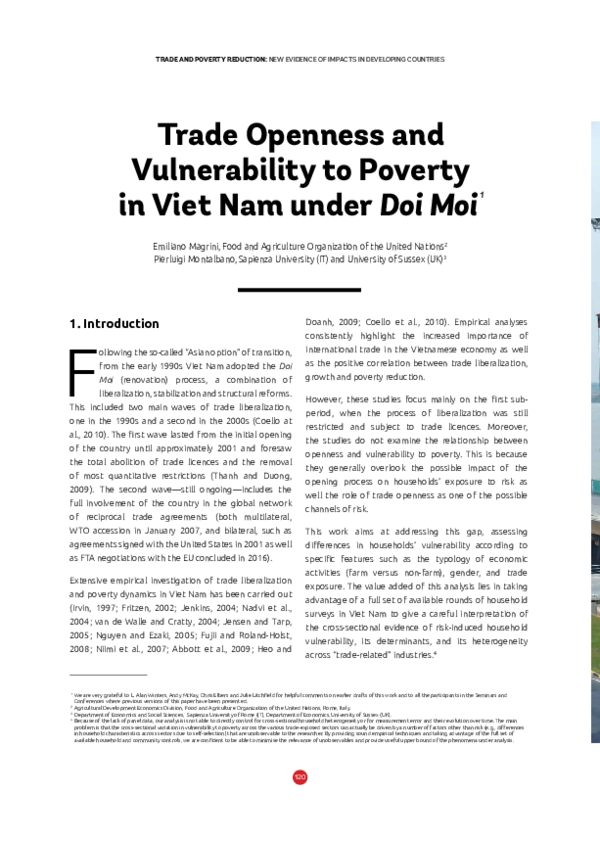 (PDF) Trade and Poverty Reduction: New Evidence of Impacts in ...