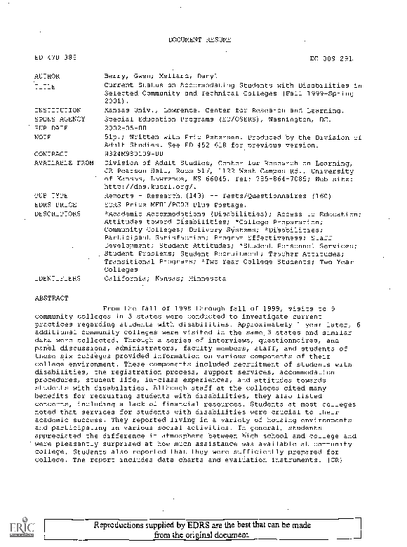 (PDF) Current status on accommodating students with disabilities in ...