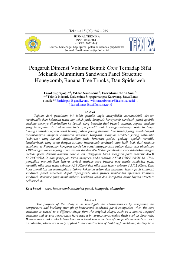 (PDF) Pengaruh Dimensi Volume Bentuk Core Terhadap Sifat Mekanik ...