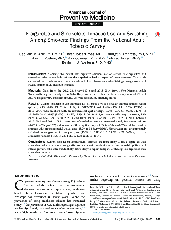 is vape smokeless tobacco Teen Health Info : Nicotine  cigarettes, snus and more Tobacco: Dangerous to Teeth in
