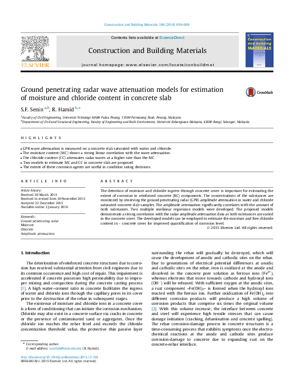 (PDF) Ground penetrating radar wave attenuation models for estimation ...