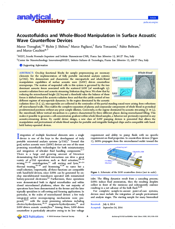 (PDF) Acoustofluidics and Whole-Blood Manipulation in Surface Acoustic ...