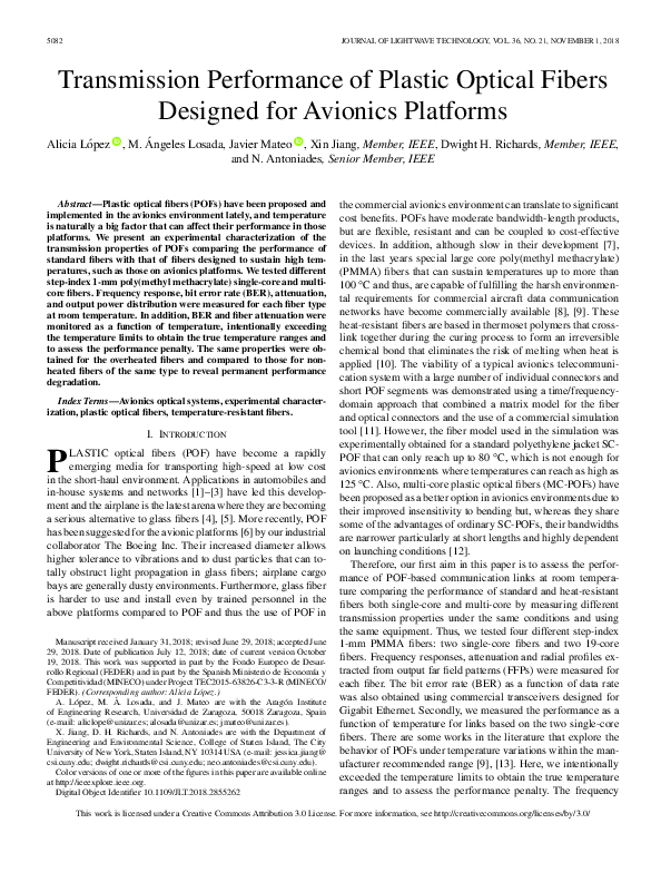 (PDF) Transmission Performance of Plastic Optical Fibers Designed for ...