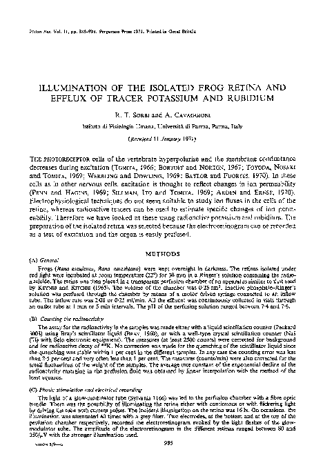 (PDF) Illumination of the isolated frog retina and efflux of tracer ...