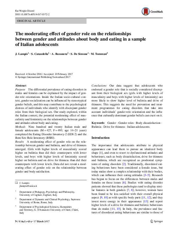 (PDF) The moderating effect of gender role on the relationships between ...