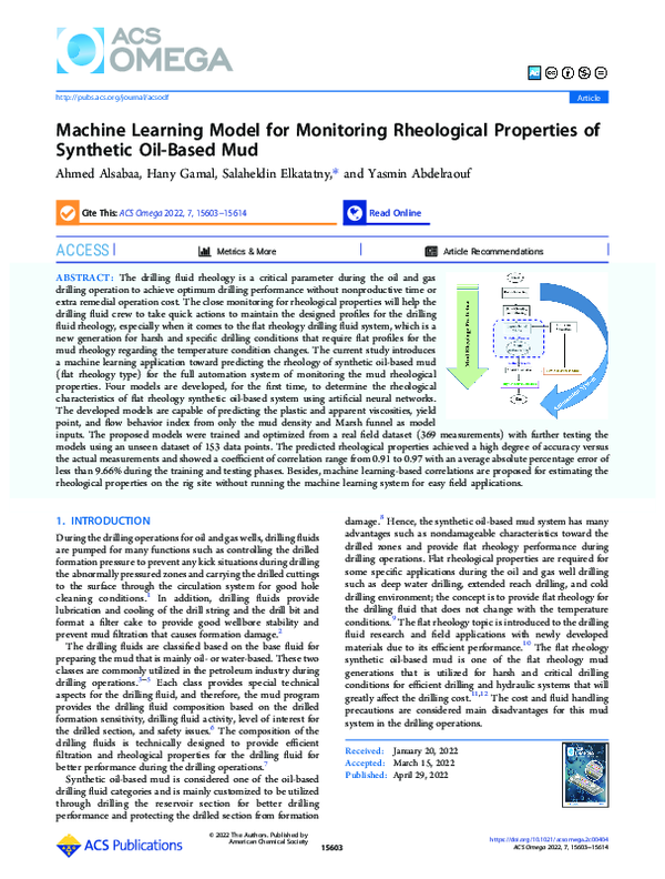 (PDF) Machine Learning Model for Monitoring Rheological Properties of ...