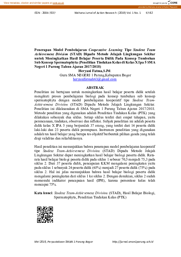 (PDF) Application of Model Cooperative Learning Type Student Team ...