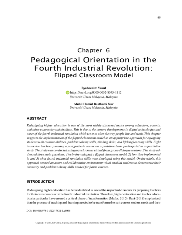 (PDF) Pedagogical Orientation in the Fourth Industrial Revolution