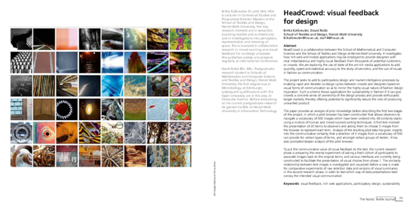 (PDF) HeadCrowd: visual feedback for design