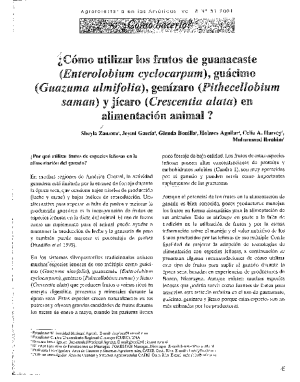 (PDF) ¿Cómo utilizar los frutos de guanacaste (Enterolobium cyclocarpum ...