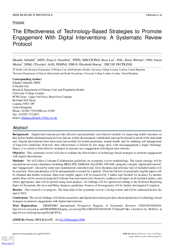 (PDF) The Effectiveness of Technology-Based Strategies to Promote ...