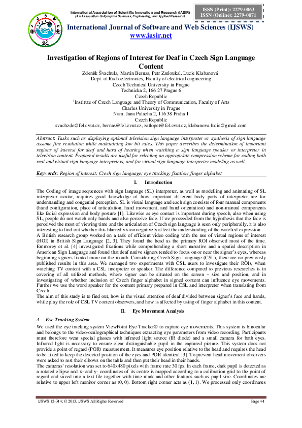 (PDF) Investigation of Regions of Interest for Deaf in Czech Sign ...