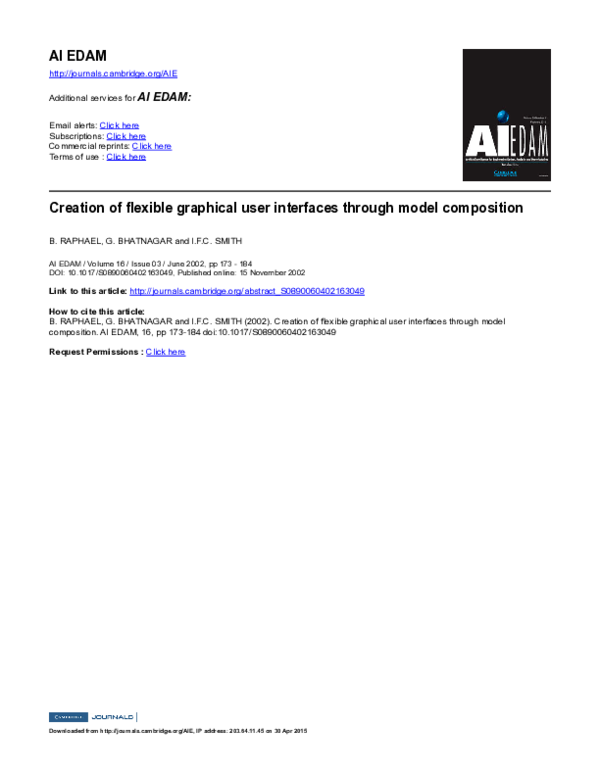 (PDF) Creation of flexible graphical user interfaces through model ...