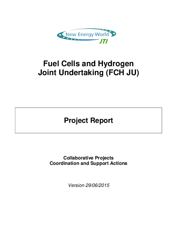 (PDF) Fuel Cells and Hydrogen Joint Undertaking (FCH JU) donatella