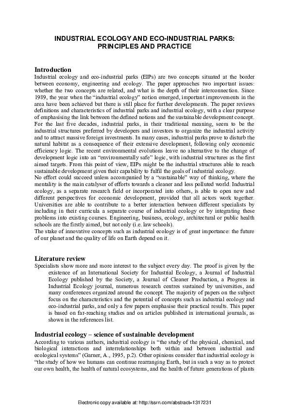 Curated visual reference: Gallery Detail: Pdf Industrial Ecology And Eco Industrial Parks Principles And Practice