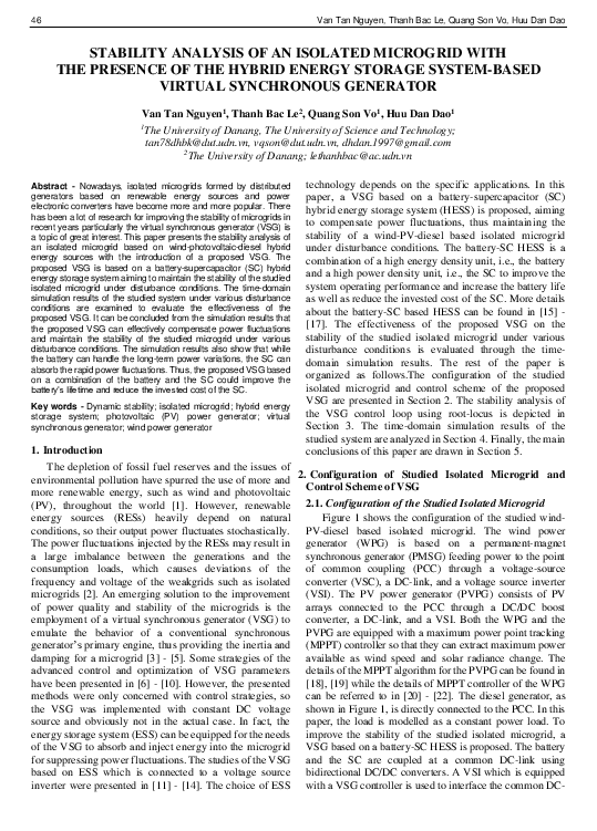 (PDF) Stability analysis of an isolated microgrid with the presence of ...