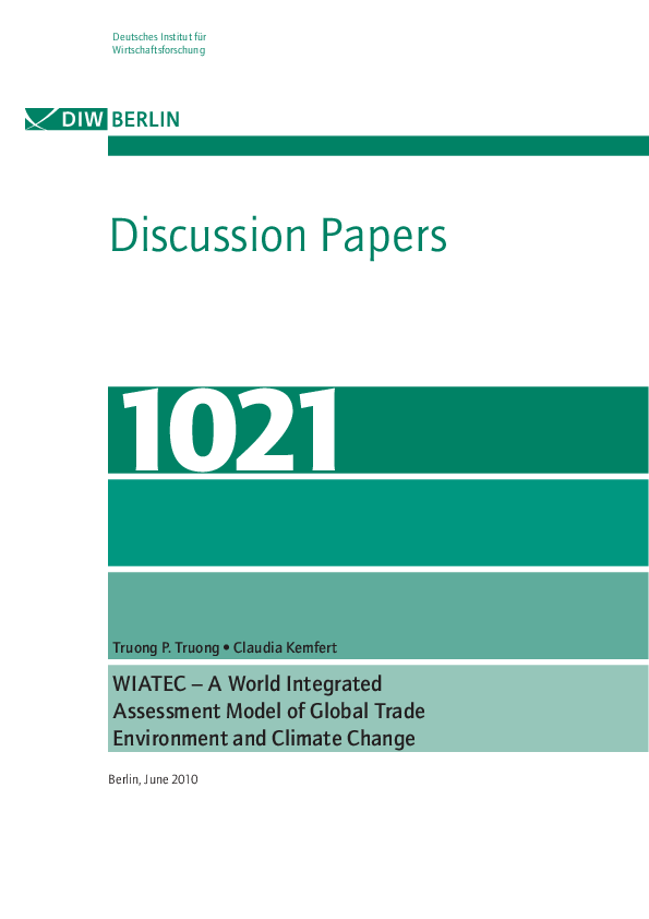 (PDF) WIATEC: A World Integrated Assessment Model of Global Trade ...