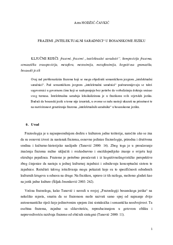 (DOC) FRAZEMI INTELEKTUALNI SARADNICI