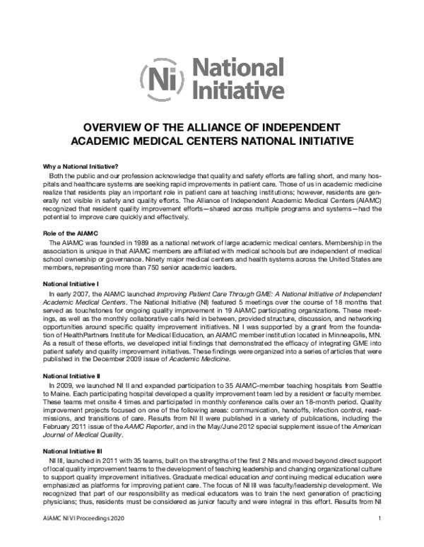 (PDF) Proceedings of National Initiative VI