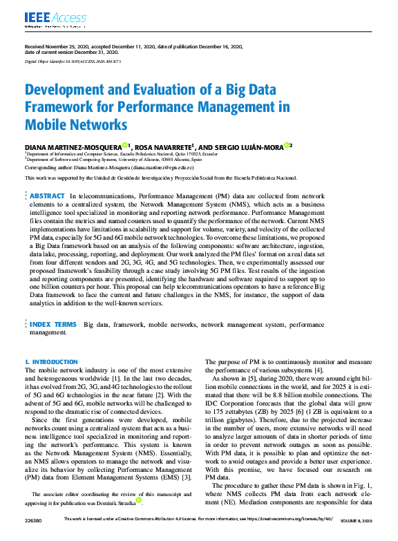 (PDF) Development and Evaluation of a Big Data Framework for ...