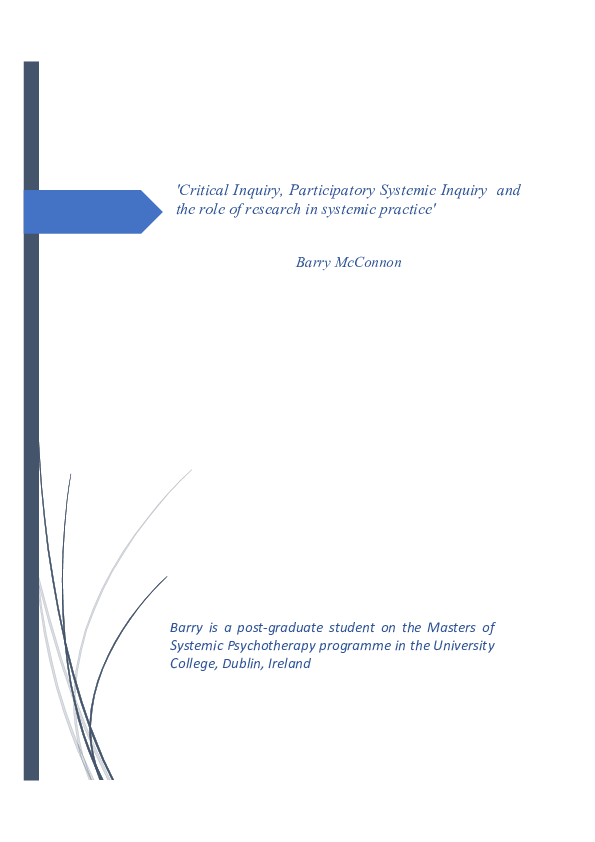 (DOC) 'Critical Inquiry, Participatory Systemic Inquiry and the role of ...