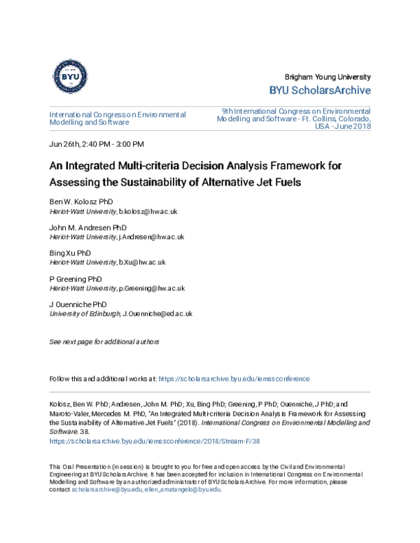(PDF) An Integrated Multi-criteria Decision Analysis Framework for ...
