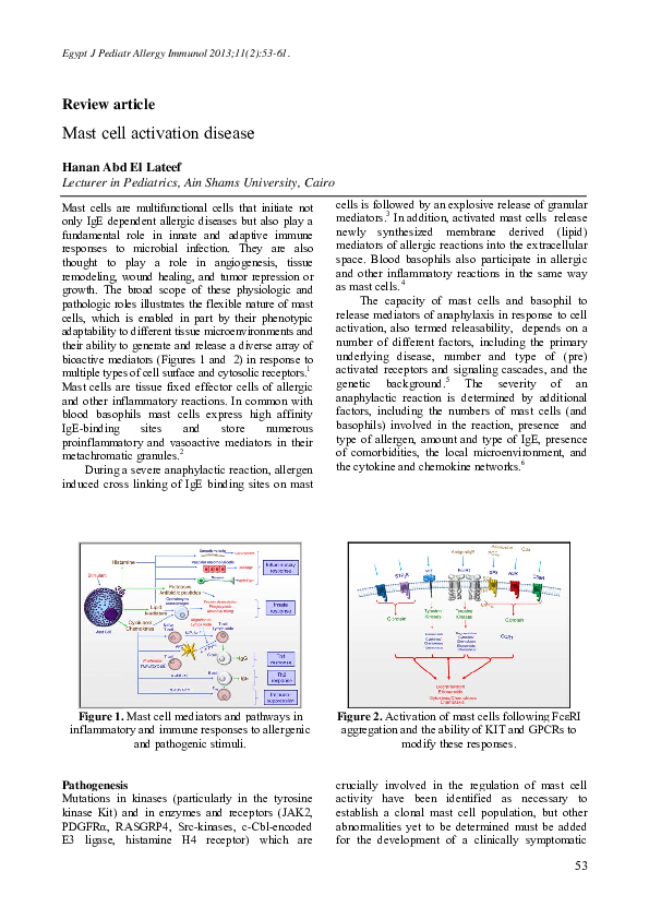 (PDF) Mast cell activation disease