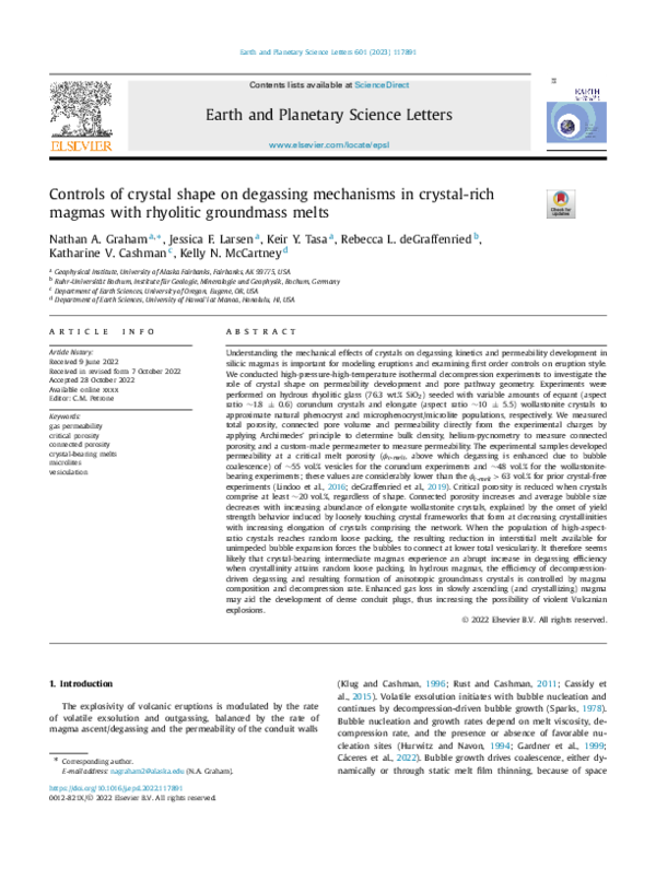 (PDF) Earth and Science Letters Nathan Graham Academia.edu