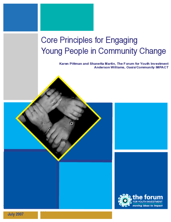 (PDF) Core Principles for Engaging Young People in Community Change