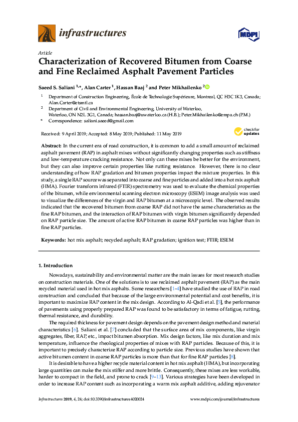 (PDF) Characterization of Recovered Bitumen from Coarse and Fine ...