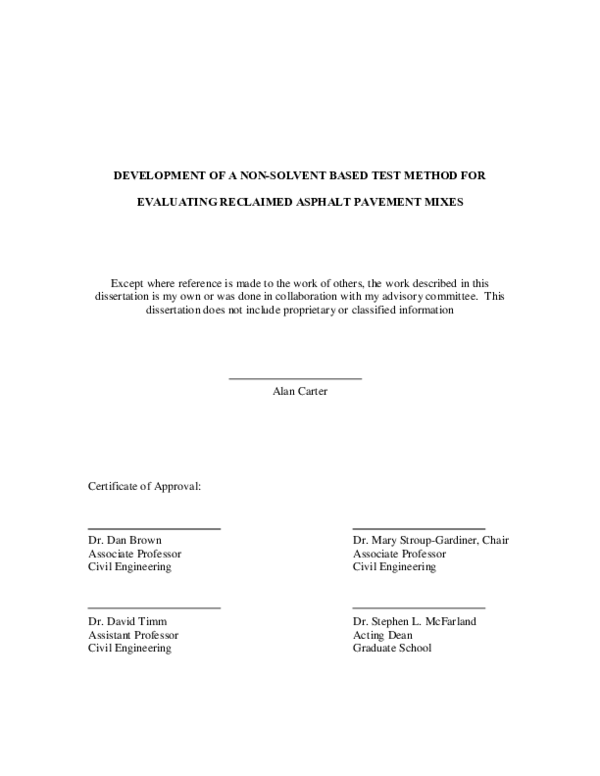 (PDF) Development of a non-solvent based test method for evaluating ...
