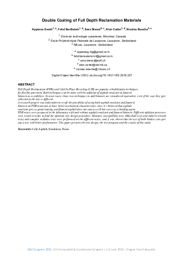 (PDF) Double Coating of Full Depth Reclamation Materials